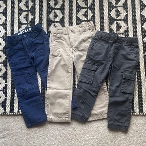 Lot Kids Toddler Boys 3T Pants Set - Blue, Cream, Gray 🥂